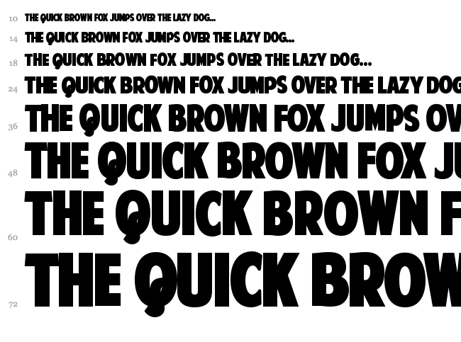American Purpose font waterfall